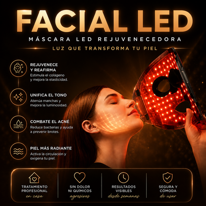 Máscara LED de Rejuvenecimiento Facial