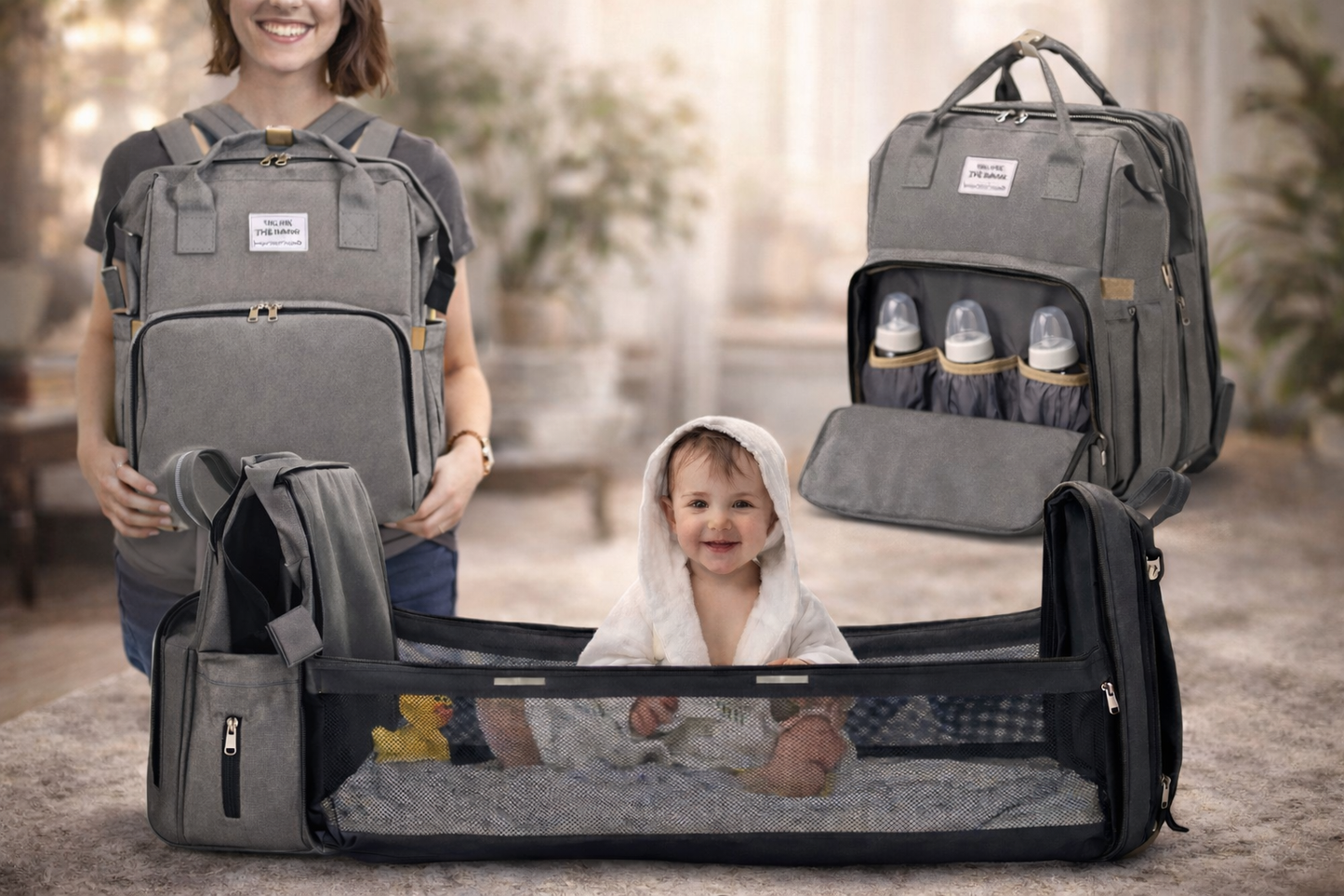 NIDO GO  (Mochila y Cuna para Bebé 2 en 1)