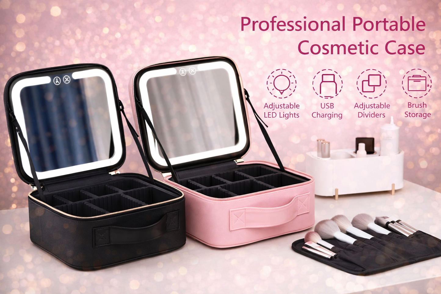 GLOW CASE (Cosmetiquero portátil con luz)