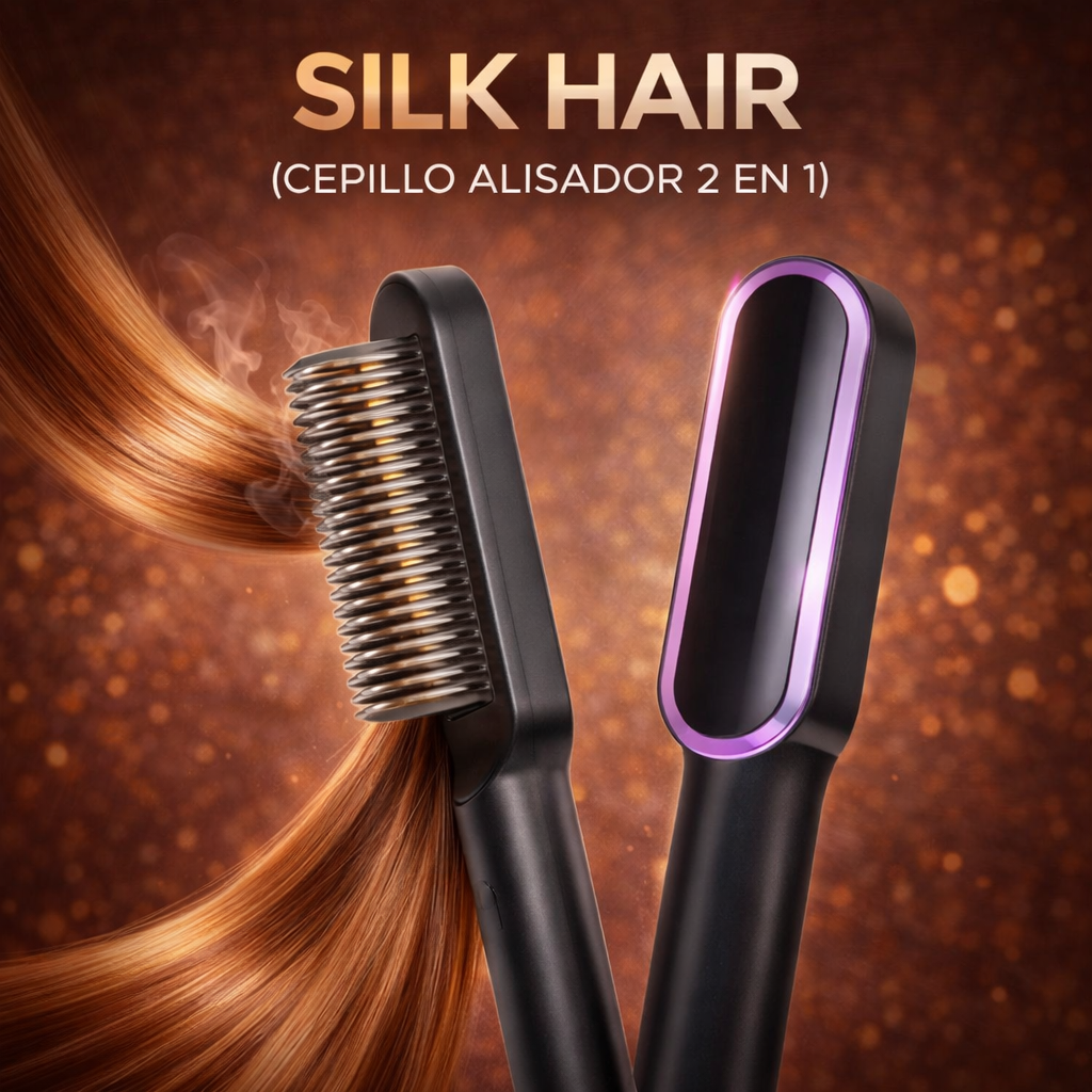 SILK HAIR Cepillo Alisador a base de Iones 3 en 1