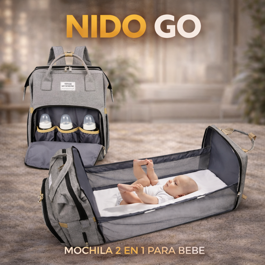 NIDO GO  (Mochila y Cuna para Bebé 2 en 1)